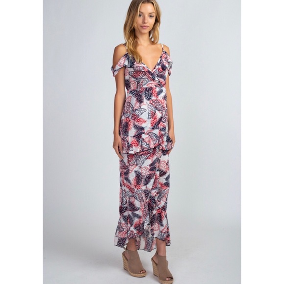 Butterfly Printed Maxi Dress - Picture 2 of 6